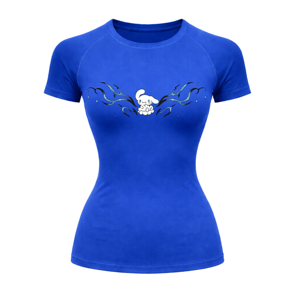 Camiseta Compressão Uv Manga Curta Cyber Tribal Cinnamoroll Hello Kitty Rash Guard