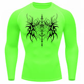 Camiseta Compressão Uv 50+ Manga Longa Cyber Tribal Dark Vanguard Rash Guard