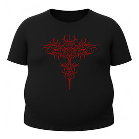 Camiseta Plus Size Uv 50+ Manga Curta Cyber Tribal Savage Emblem Rash Guard