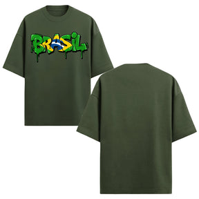 Camiseta Oversized Atoomic Brasil Drip Edition Copa