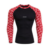Camiseta Feminina Manga Longa Estampada Nas Mangas Floral Compressão Proteção Uv 50+ Blusa