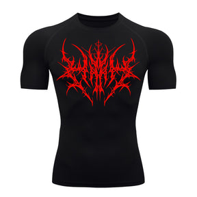 Camiseta Compressão Uv 50+ Manga Curta Cyber Tribal Primal Dominion Rash Guard