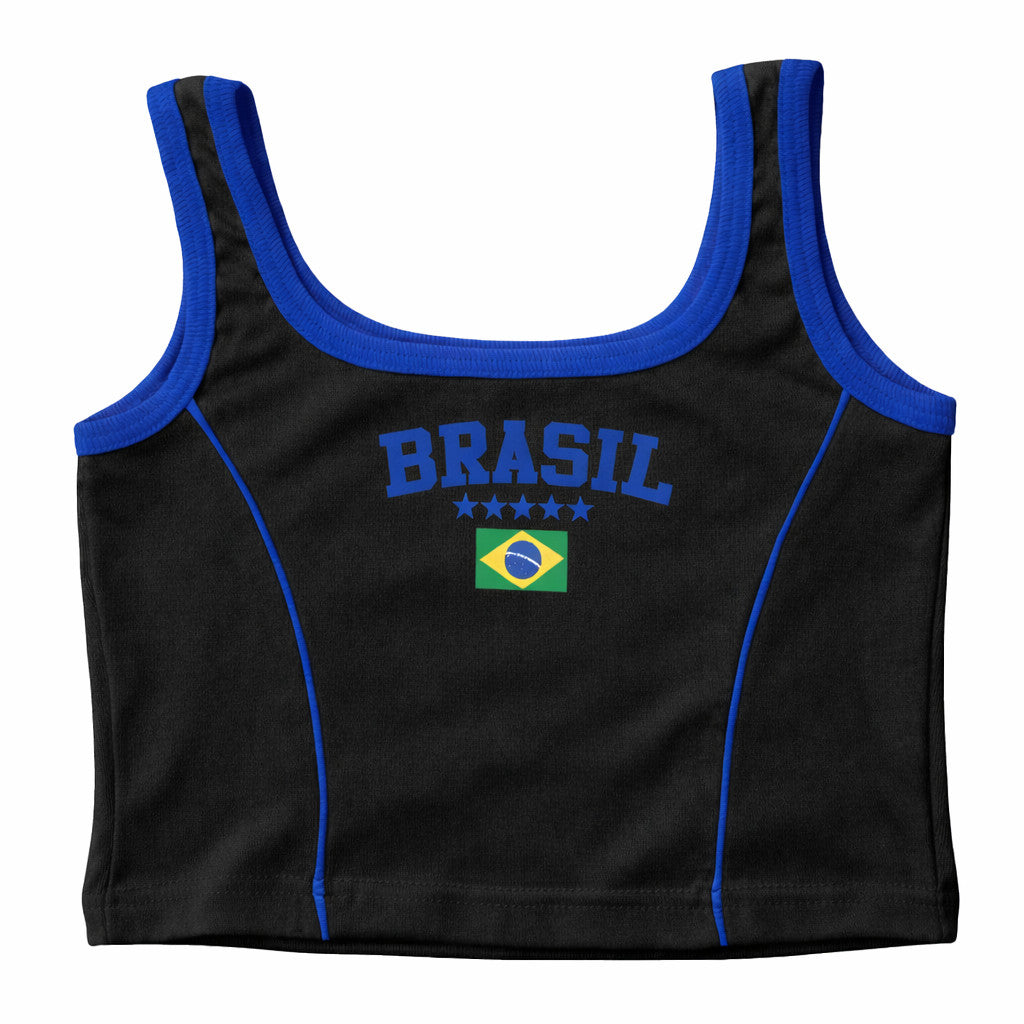 Regata Cropped Feminino Brasil Várias Cores Copa 2026