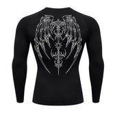 Camiseta Compressão Uv Manga Longa Cyber Tribal Phantom Wings Rash Guard