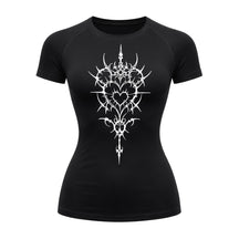 Camiseta Compressão Uv Manga Curta Cyber Tribal Iron Hearth Dark Rash Guard