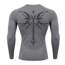 Camiseta Compressão Uv Manga Longa Cyber Tribal Shadow Stinger Wings Rash Guard