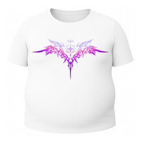 Camiseta Plus Size Proteção Uv Tecido Gelado Manga Curta Cyber Tribal Asas 03