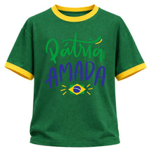 Camiseta Algodão Manga Curta Pátria Amada Brasil Varias Cores