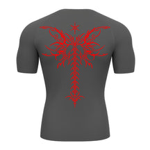 Camiseta Compressão Uv Manga Curta Cyber Tribal Shadow Stinger Wings Rash Guard