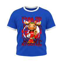Camiseta Plus Size Manga Curta Gola E Manga Colorida UV Mascote Canadá Alce Edition Copa