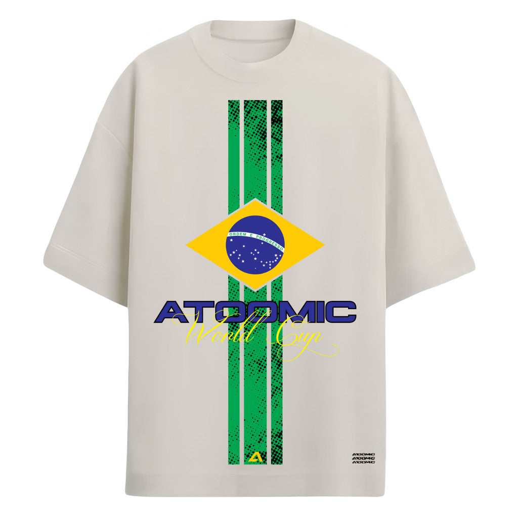 Camiseta Oversized Manga Curta UV Atoomic Brasil Edition Varias Cores