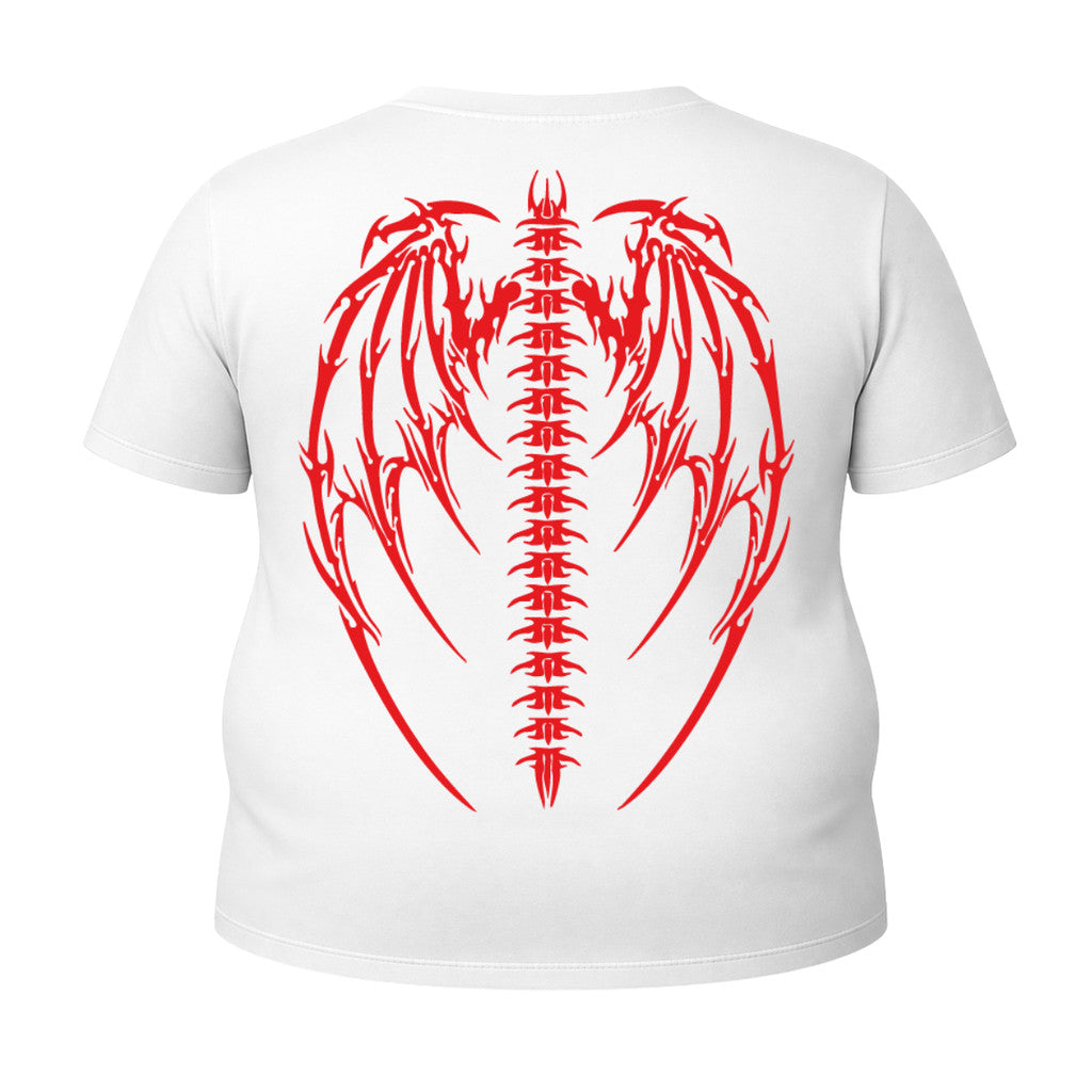 Camiseta Plus Size Proteção Uv Manga Curta Cyber Tribal Asas 01 Rash Guard