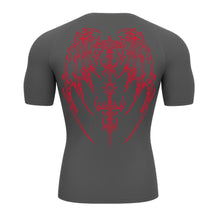 Camiseta Compressão Uv Manga Curta Cyber Tribal Phantom Wings Rash Guard