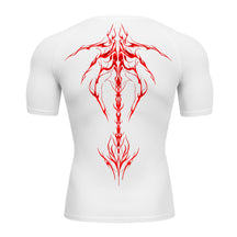 Camiseta Compressão Uv Manga Curta Cyber Tribal Unbreakable Dark Spine Rash Guard