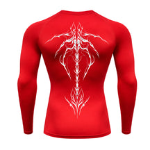 Camiseta Compressão Uv Manga Longa Cyber Tribal Unbreakable Dark Spine Rash Guard