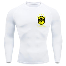 Camiseta Compressão Manga Longa UV Atoomic Escudo Brasil Prime Varias Cores Rash Guard