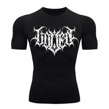 Camiseta Compressão Uv Manga Curta Cyber Tribal Shadow Crest Rash Guard