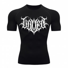 Camiseta Compressão Uv Manga Curta Cyber Tribal Shadow Crest Rash Guard