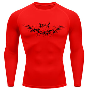 Camiseta Compressão Uv Manga Longa Cyber Tribal Savage Spider Wings Rash Guard