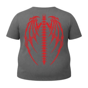 Camiseta Plus Size Proteção Uv Manga Curta Cyber Tribal Asas 01 Rash Guard
