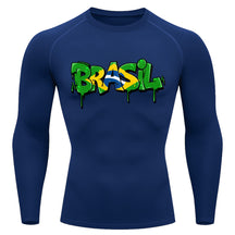 Camiseta Compressão Manga Longa UV Brasil Drip Edition Varias Cores Rash Guard