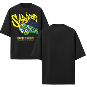 Camiseta Oversized Manga Curta Atoomic Sabor Brasil Edition Copa