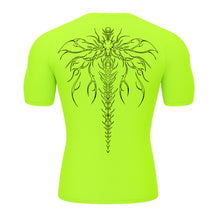 Camiseta Compressão Uv Manga Curta Cyber Tribal Chimera Spine Rash Guard