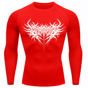 Camiseta Compressão Uv Manga Longa Cyber Tribal Night Reaper Oblivion Rash Guard