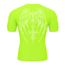 Camiseta Compressão Uv Manga Curta Cyber Tribal Phantom Wings Rash Guard