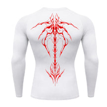 Camiseta Compressão Uv Manga Longa Cyber Tribal Unbreakable Dark Spine Rash Guard