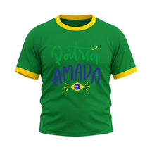 Camiseta Compressão Manga Curta Plus Size Pátria Amada Brasil Colorida Rash Guard