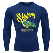 Camiseta Compressão Manga Longa UV Atoomic Sabor Brasil Varias Cores Rash Guard