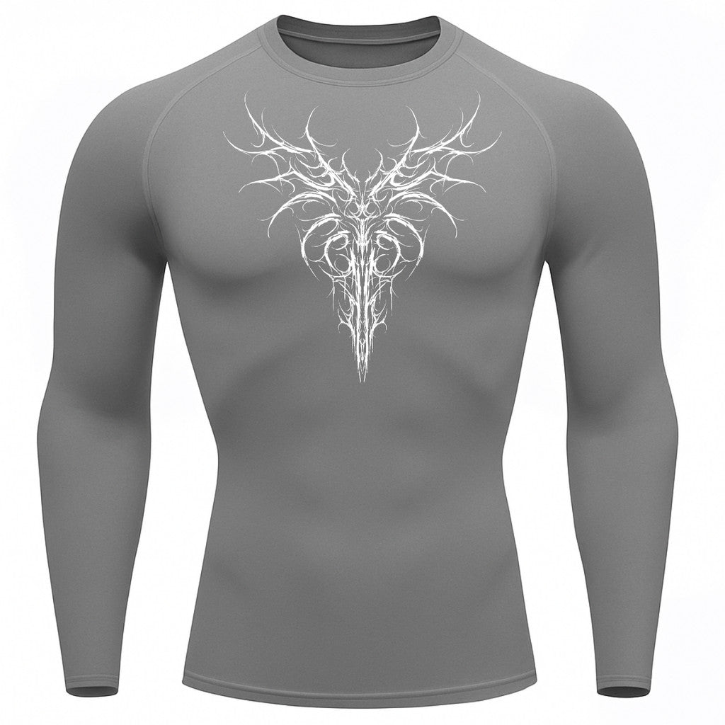 Camiseta Compressão Uv 50+ Manga Longa Cyber Tribal Dark Instinct Rash Guard