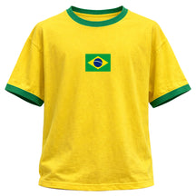 Camiseta Algodão Manga Curta Bandeira Do Brasil Camiseta Varias Cores