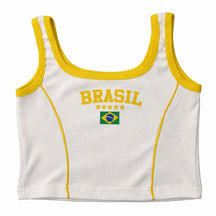 Regata Cropped Feminino Brasil Várias Cores Copa 2026