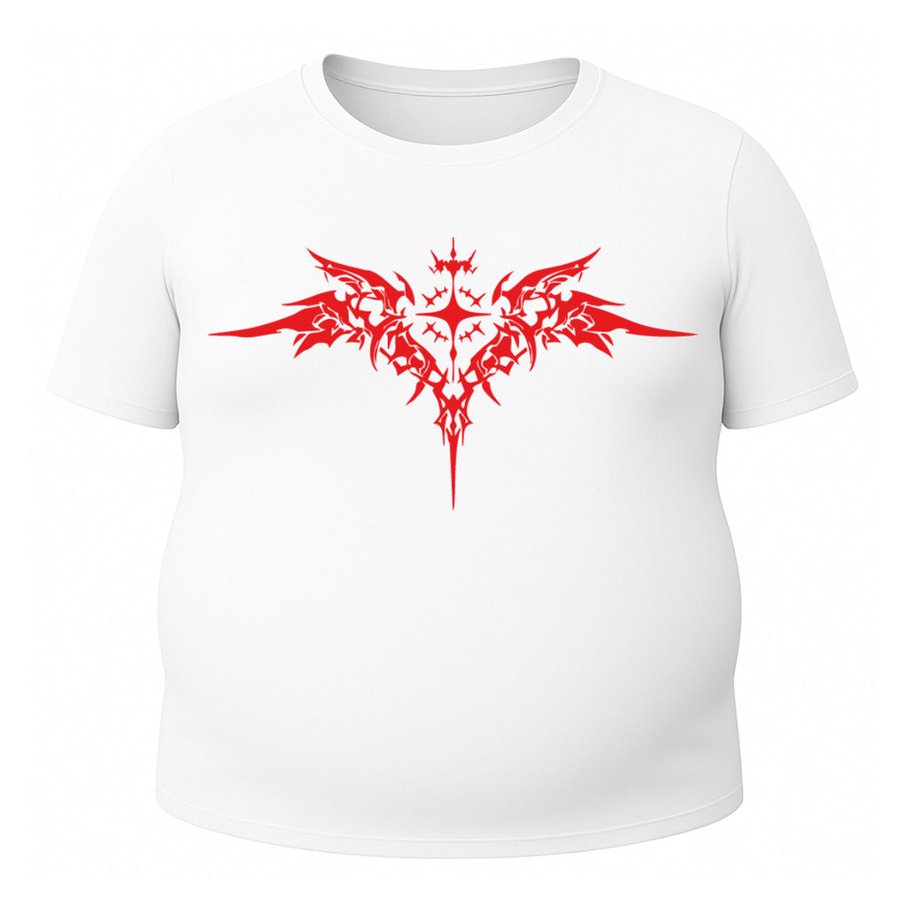Camiseta Plus Size Proteção Uv Tecido Gelado Manga Curta Cyber Tribal Asas 03