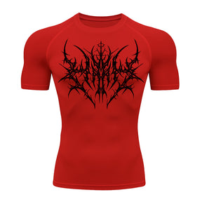 Camiseta Compressão Uv 50+ Manga Curta Cyber Tribal Primal Dominion Rash Guard