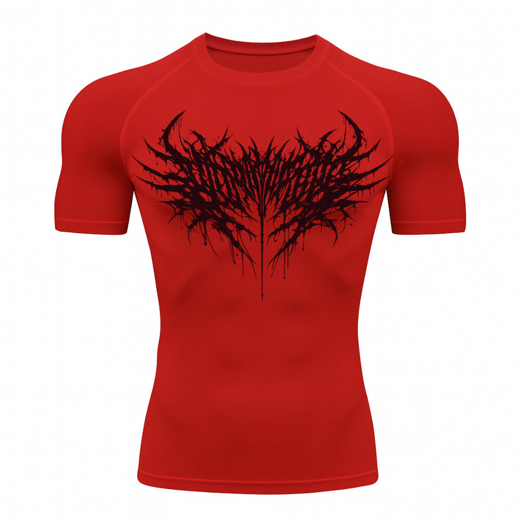 Camiseta Compressão Uv Manga Curta Cyber Tribal Night Reaper Oblivion Rash Guard