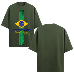 Camiseta Oversized Manga Curta UV Atoomic Brasil Edition Varias Cores