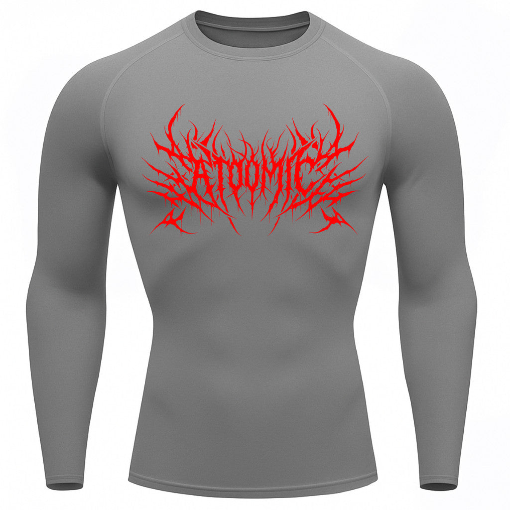 Camiseta Compressão Uv Manga Longa Cyber Tribal Atoomic Invoke Shadow Rash Guard
