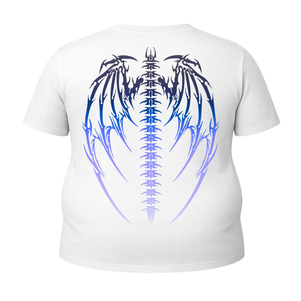 Camiseta Plus Size Proteção Uv Manga Curta Cyber Tribal Asas 01 Rash Guard