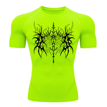 Camiseta Compressão Uv 50+ Manga Curta Cyber Tribal Dark Vanguard Rash Guard camisa