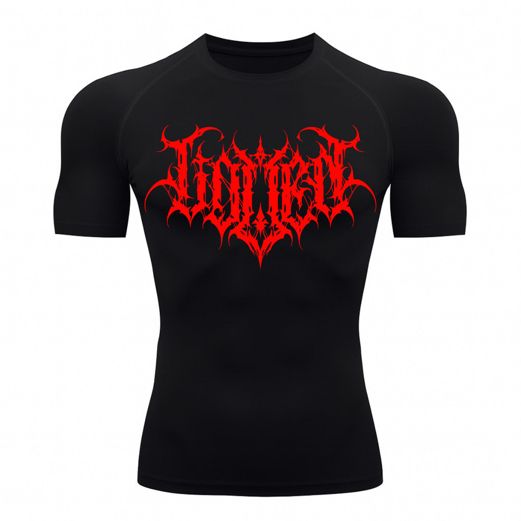 Camiseta Compressão Uv Manga Curta Cyber Tribal Shadow Crest Rash Guard