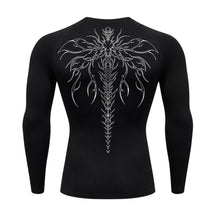 Camiseta Compressão Uv Manga Longa Cyber Tribal Chimera Spine Rash Guard