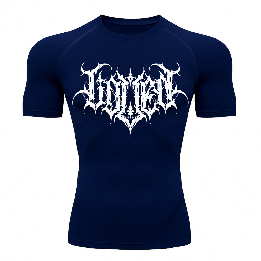 Camiseta Compressão Uv Manga Curta Cyber Tribal Shadow Crest Rash Guard