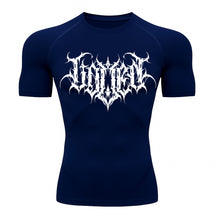 Camiseta Compressão Uv Manga Curta Cyber Tribal Shadow Crest Rash Guard