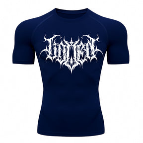Camiseta Compressão Uv Manga Curta Cyber Tribal Shadow Crest Rash Guard