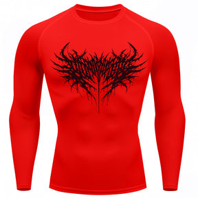 Camiseta Compressão Uv Manga Longa Cyber Tribal Night Reaper Oblivion Rash Guard