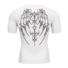 Camiseta Compressão Uv Manga Curta Cyber Tribal Phantom Wings Rash Guard