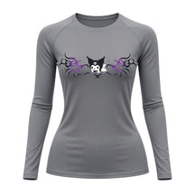 Camiseta Compressão Uv Manga Longa Cyber Tribal Kuromi Hello Kitty Rash Guard